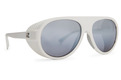 Esker Sunglasses White Satin / Silver Chrome Lens Color Swatch Image