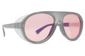 Esker Sunglasses Grey Translucent Satin / Rose Blue Flash Lens Color Swatch Image