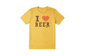 Alternate Product View 1 for I Heart Beer T-Shirt MUSTARD