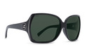 Trudie Polarized Sunglasses Black Gloss / Wildlife Vintage Grey Polarized Lens Color Swatch Image