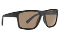 VonZipper Dipstick Polarized sunglasses in Black Soft Satin / WildLife Bronze Polarized 3/4 view Black Soft Satin / Wildlife Bronze Polarized Color Swatch Image