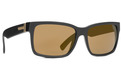 Elmore Sunglasses Black Satin Gloss Duo / Gold Chrome Lens Color Swatch Image