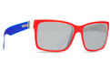 Alternate Product View 1 for Elmore Sunglasses RED-WHT-NVY/SIL CHRM