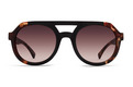 Alternate Product View 2 for Psychwig Sunglasses BLK-TOR QRTR/BRN GRD