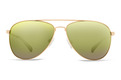Alternate Product View 2 for Farva Sunglasses GOLD/GREEN CHROME