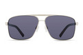 Alternate Product View 2 for Metal Stache Sunglasses SIVLER/GREY