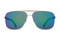 Alternate Product View 2 for Metal Stache Sunglasses SILVER/GREEN