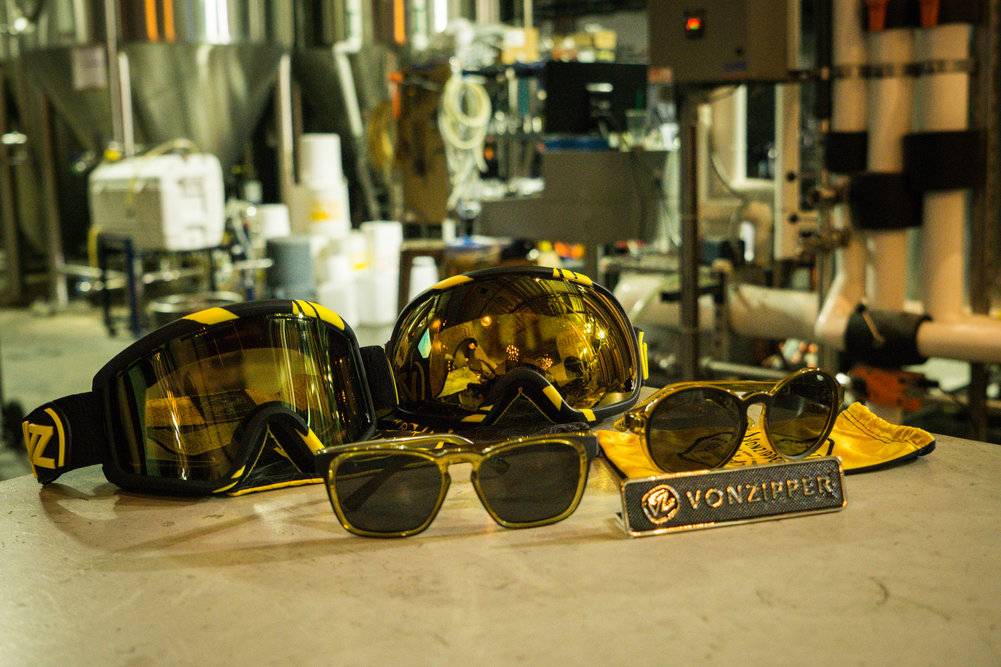 The collection! Shades out now, goggles available in the fall!